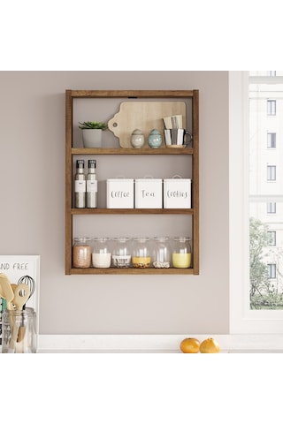 Yurudesign Pera 3'Lü Duvar Rafı Mutfak Banyo Rafı Barok Pr1-Br