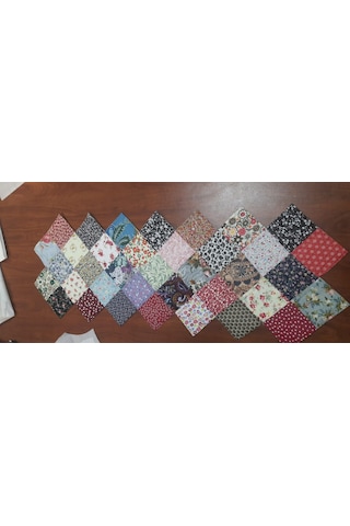 El İşi Patchwork Kırk Yama Runner Çok Renkli