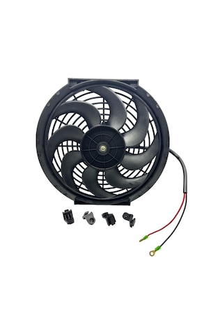 12v Fan Motoru Emici Aksiyel 11 " Helis Dış Çap 320 Mm