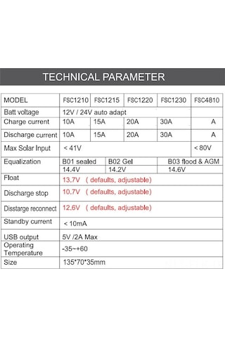 Xindoker 12v/24v Otomatik Pwm Güneş Enerjisi Kontrol Cihazı - 10a/20a/30a Akıllı Şarj Regülatörü