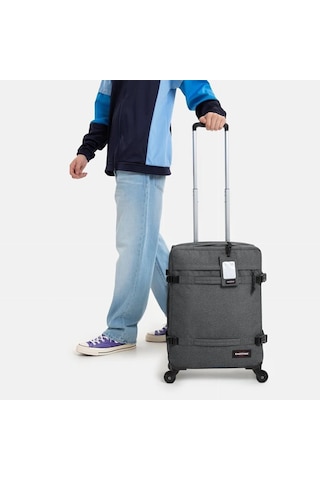 Eastpak Transit'r 4 S Black Denim Siyah Valiz Kabin Boy Siyah