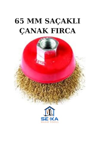 Saçaklı Çanak Tel Fırça 65 Mm Spiral Taşlama Uyumlu Pas Boya Temizleme Metal Fırça