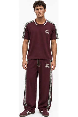 Respire Erkek Originals Şerit Detaylı Regular Fit Eşofman Takımı Bordo