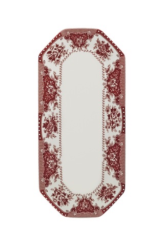 Evaliza Voila Kayık Tabak Kırmızı 33 Cm Çok Renkli