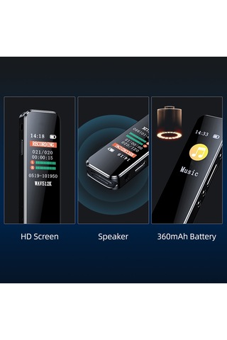 Singree "usb 2.0 Ses Kaydedici & Mp3 Çalar - 0.96'' Renkli Ekran, 40 Saat Kayıt, 8gb Kart Dahil"