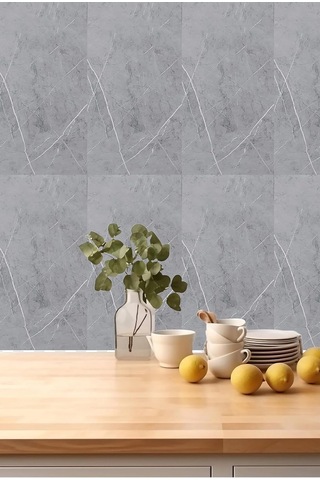 Panel Mermer Desen, 60x30 Cm, 5 Adet Gri