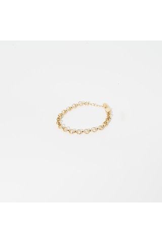 Biem Küçük Yuvarlak Halka Model Çelik Bileklik Gold/gümüş