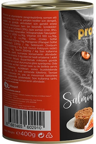 Prochoice Pate Somonlu Yetişkin Kedi Konservesi 6 x 400 G