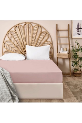 Evidea Soft Basic Tek Kişilik Düz Kenar Çarşaf - Gülkurusu - 160x240 Cm Gülkurusu