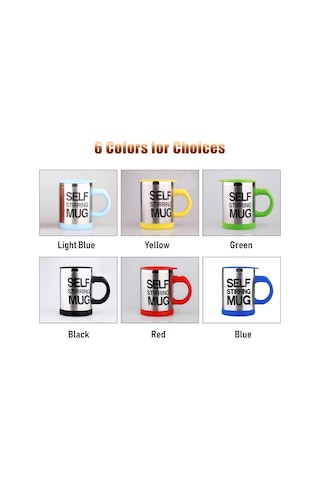 Yaleker 400ml Çift Katlı Paslanmaz Çelik Otomatik Kahve Karıştırıcı Bardak - Elektrikli, Kapaklı, Ev/ofis/outdoor Kullanımı İçin Kahve, Süt, Protein Tozu Karıştırır Açık Mavi