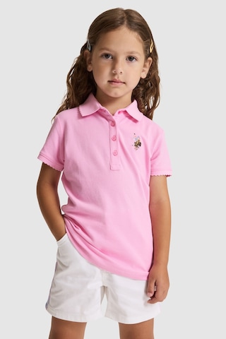 U.s. Polo Assn. Kız Çocuk Pembe Tişört Basic 50325592-vr041