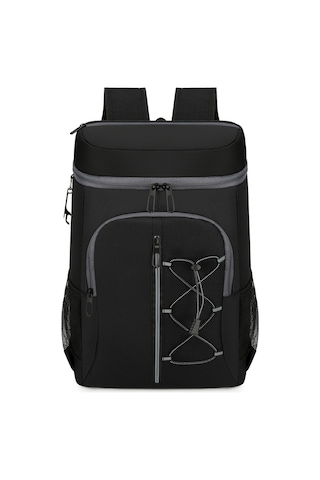 Yalıtımlı Soğutucu Sırt Çantası Rahat Yumuşak Soğutucu Y29144b Siyah