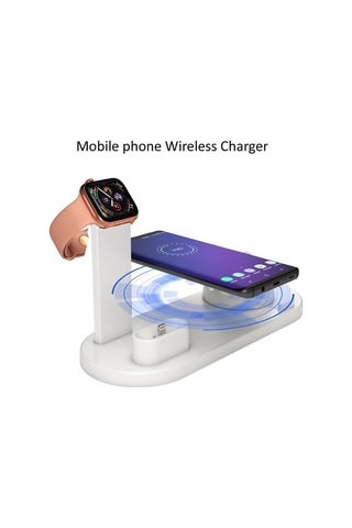Kama 4'ü 1 Arada Kablosuz Hızlı Şarj İstasyonu: İphone 15-12 Pro Max, Apple Watch, Airpods Ve Android Telefonlar İçin Hızlı Şarj, Zahmetsiz Şarj Deneyimi