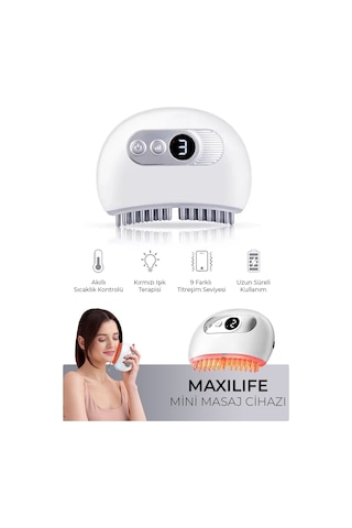 Tmj Masaj Cihazı Isı, Titreşim Ve Tens Pulse Özellikli Şarjlı Mini Masaj Aleti Beyaz