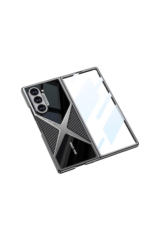 Galaxy Uyumlu Z Fold 6 Kılıf Ultra İnce Kamera Korumalı Pc + Karbon Arka Yüzey Redclick X-pro Kapak