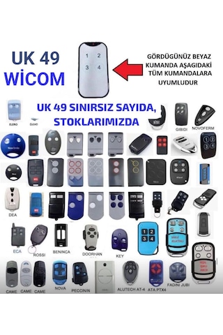 Wicom Uk-49 Süper Akıllı Kumanda Bft,nice,sm2,hiland,roland,daspin Yerine Kullanılabilen