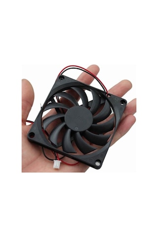 80x80x10 mm. 12V DC Sessiz Fırçasız Motor Super Slim Kare FAN