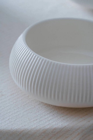 Acar Linea Porselen Beyaz Yuvarlak Kase 6'lı 14.1x6 Cm