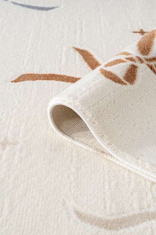 Cotto Kids Ck002r Krem Halı Renkli Fiyonk Desen Kaymaz Taban Yumuşak Yıkanabilir Çocuk Odası Halısı