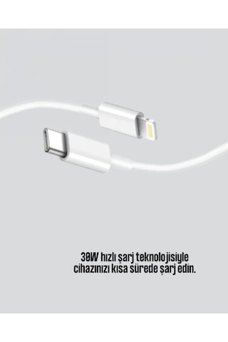 Apple Apple iPhone Apple Apple iPad Airpods Uyumlu 30w Type-c To Lightning Kablo