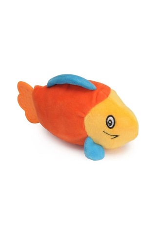 Camon Gıcırtılı Sesli Balık Şeklinde Eğlenceli Polyester Köpek Oyuncağı 18 Cm