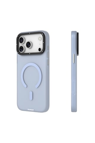 Apple Uyumlu iPhone 17 Pro Max Kılıf M-safe Şarj Özellikli Youngkit Hidden Sand Serisi Kapak Mavi Mavi