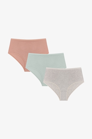 Penti Renkli Softies 3'lü Pamuklu Yüksek Bel Slip Külot