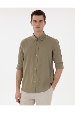 Pierre Cardin Erkek Haki Gömlek Desenli 50303245-vr027 Haki
