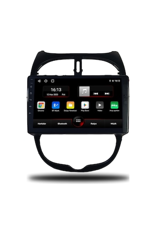 Avaydel Peugeot 206 Android Carplay Multimedya 1999-2011 8GB RAM + 128GB Hafıza + 4 Çekirdek