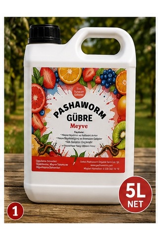 Pashaworm Meyve Konsantre Sıvı Gübre 5 L Meyve Ağaçları İçin
