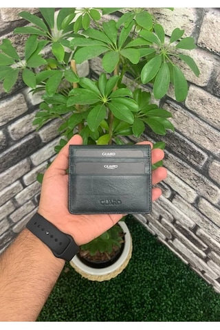 Guard Antik Siyah Patlı Tasarım Deri Kartlık - 173gua2307t1439 Çok Renkli