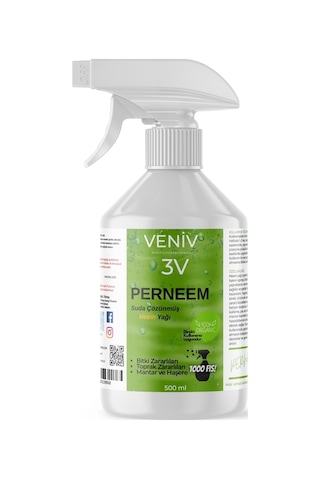 3v Perneem %100 Organik Böcek Kovucu Beyaz Sinek, Trips, Unlu & Yeşil Bit Neem Yağı Tüm Haşereler 1