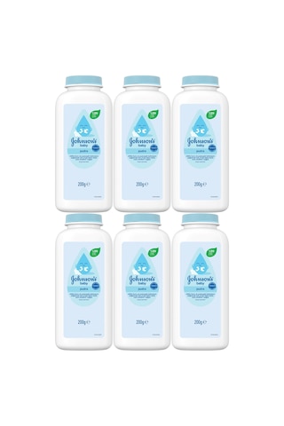Johnsons Baby Bebek Pudrası 200gr Klasik %99 Doğal 6 Lı Set