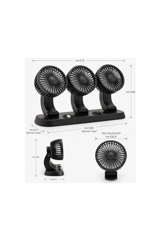 Çakmaklık Bağlantılı 12 Volt Dc Mini Araç Vantilatörü