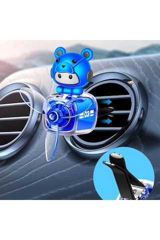 Pervaneli Klima Süsü Oto Koku Klipsi Siyah Uçaklı Mavi Pilot Hava Ferahlatıcı Maskot 1 Adet