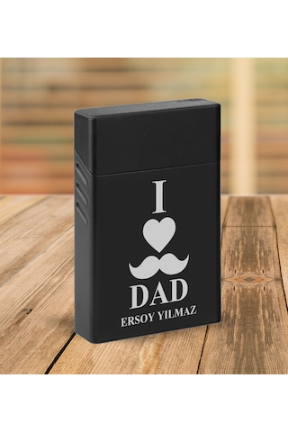 Bk Gift Kişiye Özel İsimli Baba Temalı Siyah Metal Kalem&çakmak&sigara Kutusu&kartlık-cüzdan Hediye Seti, Sevgiliye Hediye-1, Babaya Hediye, Babalar G