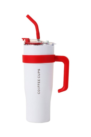 304 L Çelik 1,2 L Beyaz Pipetli Kamp Piknik Termos cin909by