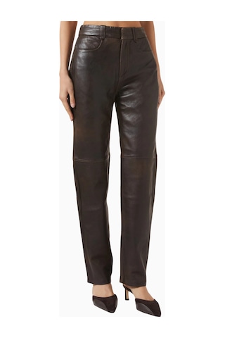 Represent Drive Pants, Lüks Deri Trousers İle Modern Ve Zarif Stil Kahverengi