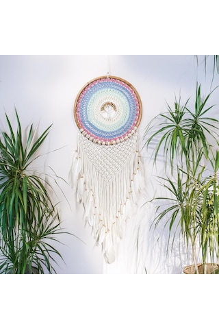 Gökkuşağı Aura Temalı Düş Kapanı Dream Catcher