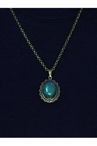 Doğal Taş Yeşil Akik Doğal Taşlı Kadın Doğal Taş Otantik Kolye Euk27ya Yeşil