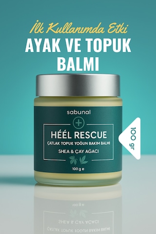 Heél Rescue Çatlak Topuk Yoğun Bakım Balmı 100 Gr, Shea & Çay Ağacı, Doğal Ayak Kremi