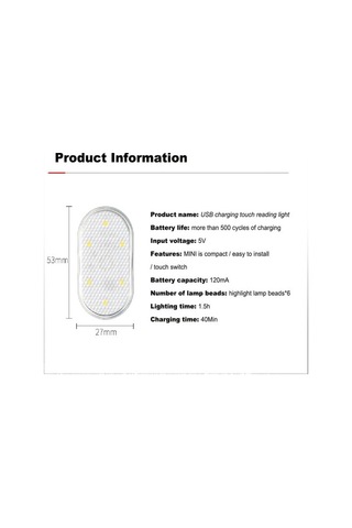 Adet Araba İç Aydınlatma Otomatik Tavan Tavan Okuma Lambası Led Araba Stil Gece Lambası Mini Usb Şarjlı Araba Lambası 5v