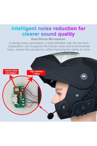 Vkemall Motosiklet Kaskı Kulaklığı Motosiklet İnterkom Kulaklığı Bluetooth Kulaklık Bisiklet Navigasyonu