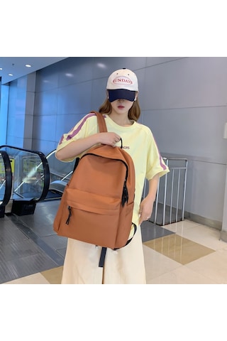 Erkek Çocuklar İçin Şık Ve Dayanıklı Siyah Okul Sırt Çantası, Ortaokul Öğrencilerine Özel Modeller, Rahat Taşıma Ve Geniş Bölmeler Kahverengi