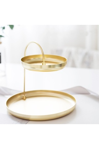 Sones Çift Katmanlı Tepsi Mücevher Rafı Anahtar Ruj Kozmetik Şifonyer Depolama Tepsisi Çift Katmanlı