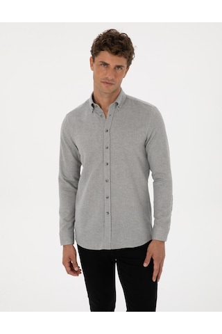 Pierre Cardin Erkek Gri Gömlek Desenli 50316768-vr024 Gri