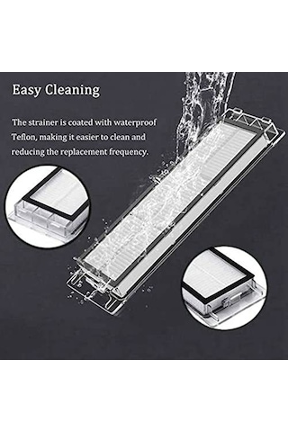 Hfambition Xiaomi Stone Süpürge Robotu İçin 2 Set Ana Fırça, Yan Fırça Ve Hepa Filtresi Aksesuarı