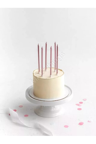 Mag Things Uzun Şekilli Pembe Mum Seti 12 Parça 236053383 Diğer