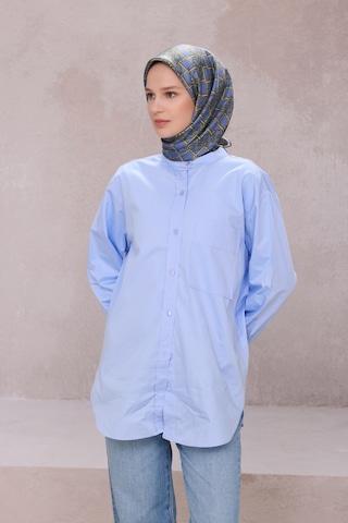 BELLİ Geometrik Desen İpek Twill Eşarp 4214d01 İndigo Mavi - 02
