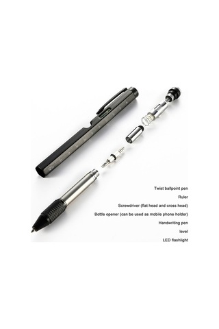 Fortunelane 9-in-1 Çok Fonksiyonlu Araç Kalemi Seti: Led Işık, Şarj Açıcı, Piliç Kesici Ve Daha Fazlası - 2 Adet Kutulu Siyah Siyah
